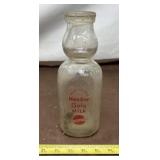Meadow Gold Milk Glass