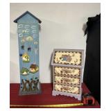 Toilet Paper Holder and Ladybug Shelf