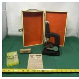 Gilbert Microscope in Metal Case