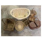 Woven Silverware Basket and All On Concrete