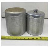 Spun Aluminum Canister Sugar and Coffee Canisters