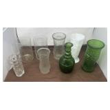 Glass Flower Vases with a Decanter