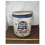 DuQuoins Blue Bell Pure Lard Tin Can