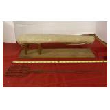 Vintage Wooden Tabletop Sleeve Ironing Board and