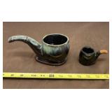 Ceramic Pottery Smoke Pipe Ashtrays