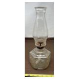 vintage Lamplight Farms Clear Glass Oil Lamp