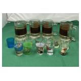 Tortoise Pattern Beer Mugs and Shot Glasses