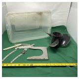 Propeller and Ski Supplies in Tote without Lid