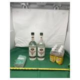 Sealed Bottles of Tvarscki Gin, 6 Pack Canada Dry