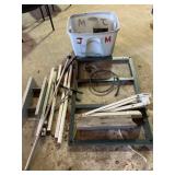 Tote with Miscellaneous Metal Pieces