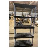 Plastic Shelf Unit Measures 36 inches wide x 18