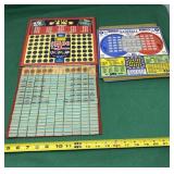 Vintage 25 cent Lotta Find Pull Tab Board with