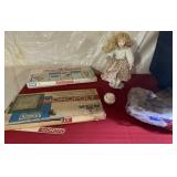Monopoly, Twister, Baseball and Doll with Stand