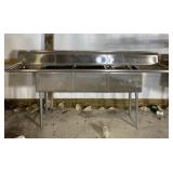 Universal Stainless Steel Three Compartment Sink