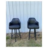 Two Cushioned Chair and Back Barstools