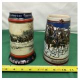 1989 and 1990 Budweiser Steins
