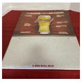 2013 Metal Budweiser Sign 19 x 27