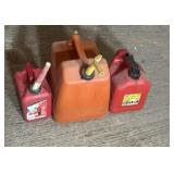 1 gal, 6 gal, 2 gal Gas Cans