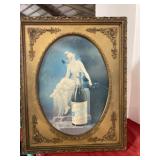 22 x 27.5 Schlitz Framed Picture With Some Damage
