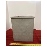 Vintage Galvanized Metal Milk Box