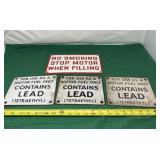 Tetraethyl and No Smoking Signs Metal