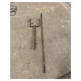 Long Handled Metal Scoop Shovel