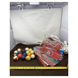 Budweiser Banner and Pool Table balls