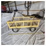 Steel-Mesh Garden Utility Cart