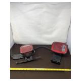 Two Tail Lights with Mounting Brackets and Wiring