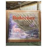 1995 Budweiser Buck and Pheasant Framed Mirror