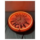 Bud Light Neon Light Clock