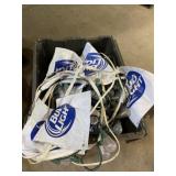 Plastic Tote with Lid Full of String Lights