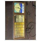 Busch Beer Clock and Price Sign