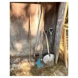 Rake, Hoe, Shovels and Axe