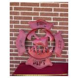 Hecho Metal Fire Department Sign