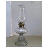Ribbed Pedestal Base Kerosene Oil Lamp