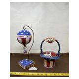 2007 & 2012 Jim Shore God Bless America Basket