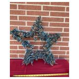 Wood Star With Lights
