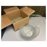 Glass Punch Bowl with Cups