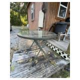Glass Top Patio Table