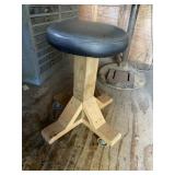 Roll A Round Cushioned Stool On Sturdy Base