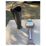 Brass Umbrella Stand and Wooden Wall Mount