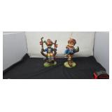 Hand-painted Ceramic Figurines of German Boys