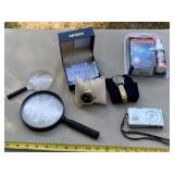 Wrist Watches, Magnifying Glasses, Camera