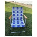 Fold Up Aluminum Lawn Chair In Good Condition