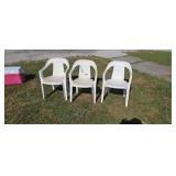Three Plastic Chairs