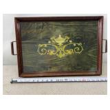 Early 1900s Antique Neoclassical Mahogany Tray