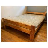 Solid Pine Wood bed frame with thick corner posts