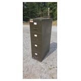 Four drawer metal file cabinet