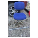 Upholstered Rolling Desk Chair